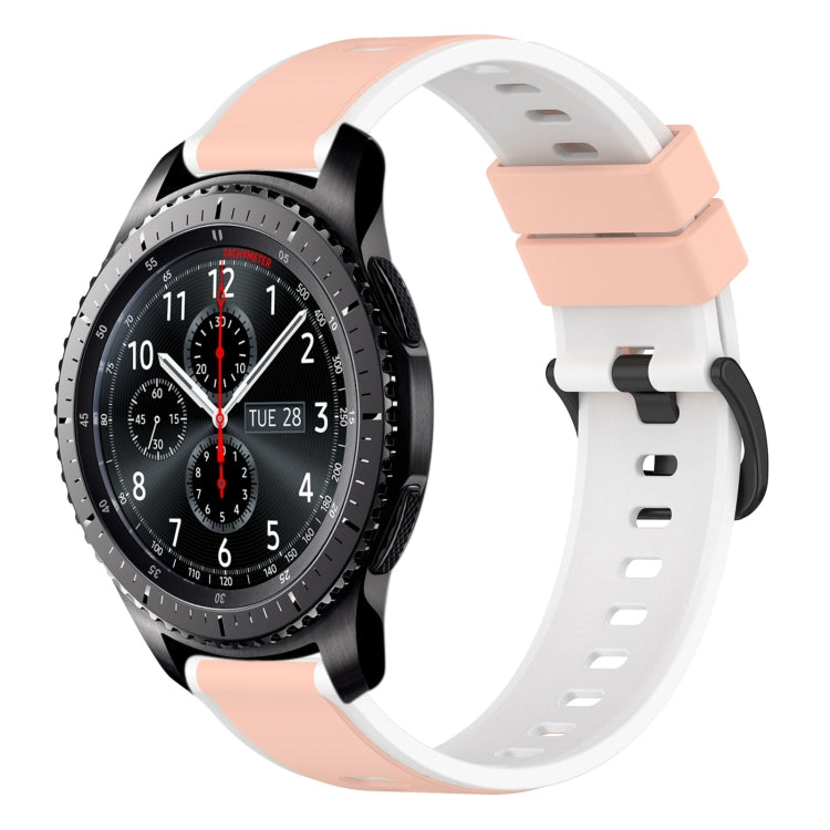 22mm Two-Color Silicone Watch Band, For Samsung Gear S3 Classic, For Samsung Gear S3 Frontier
