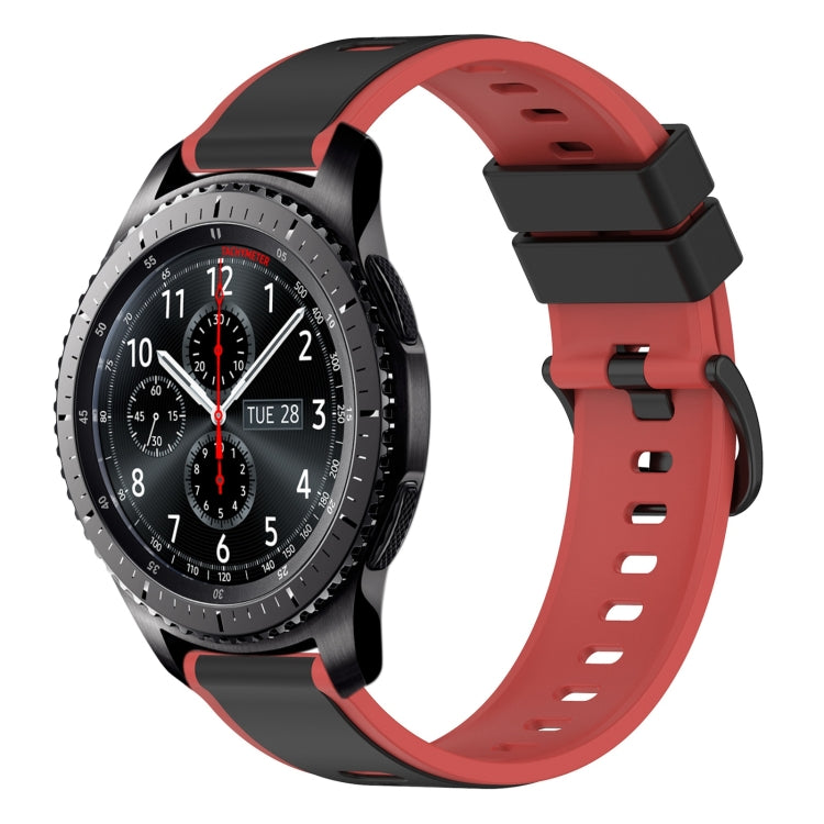 22mm Two-Color Silicone Watch Band, For Samsung Gear S3 Classic, For Samsung Gear S3 Frontier