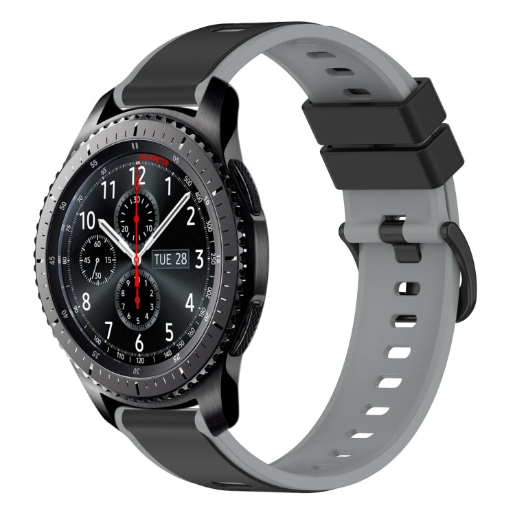 22mm Two-Color Silicone Watch Band, For Samsung Gear S3 Classic, For Samsung Gear S3 Frontier