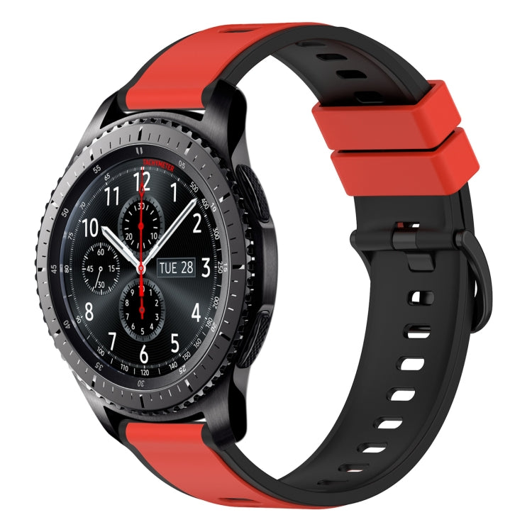 22mm Two-Color Silicone Watch Band, For Samsung Gear S3 Classic, For Samsung Gear S3 Frontier