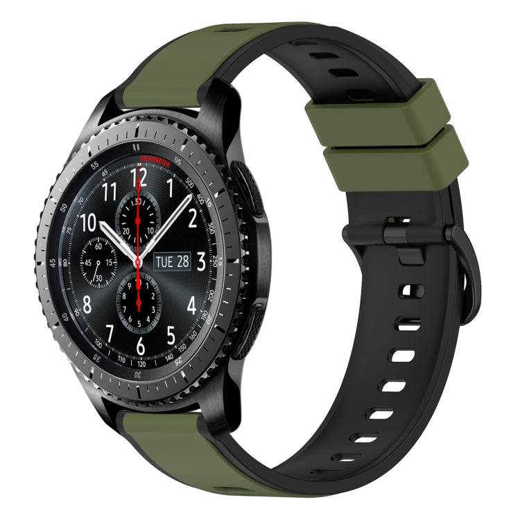 22mm Two-Color Silicone Watch Band, For Samsung Gear S3 Classic, For Samsung Gear S3 Frontier