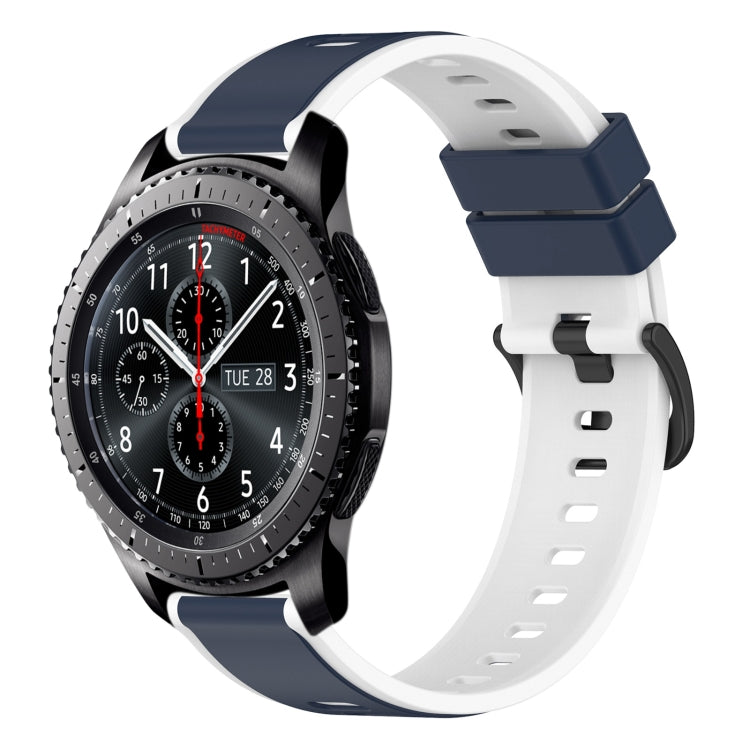 22mm Two-Color Silicone Watch Band, For Samsung Gear S3 Classic, For Samsung Gear S3 Frontier