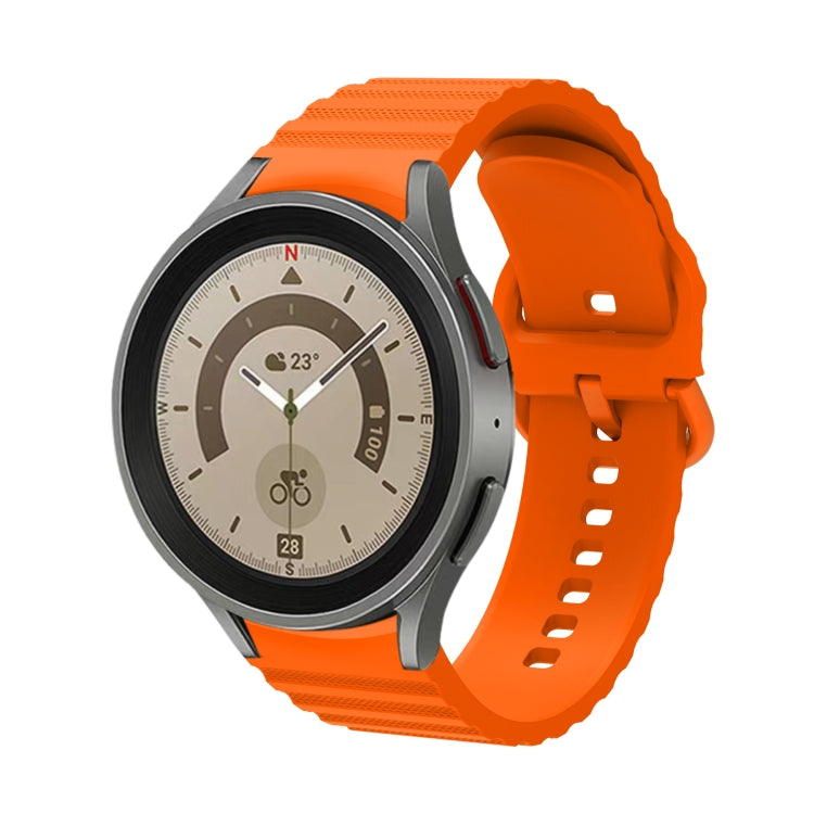 Wave Dotted Pure Color Buckle Silicone Watch Band, For Samsung Galaxy Watch 5 / 5 Pro, For Samsung Galaxy Watch 4