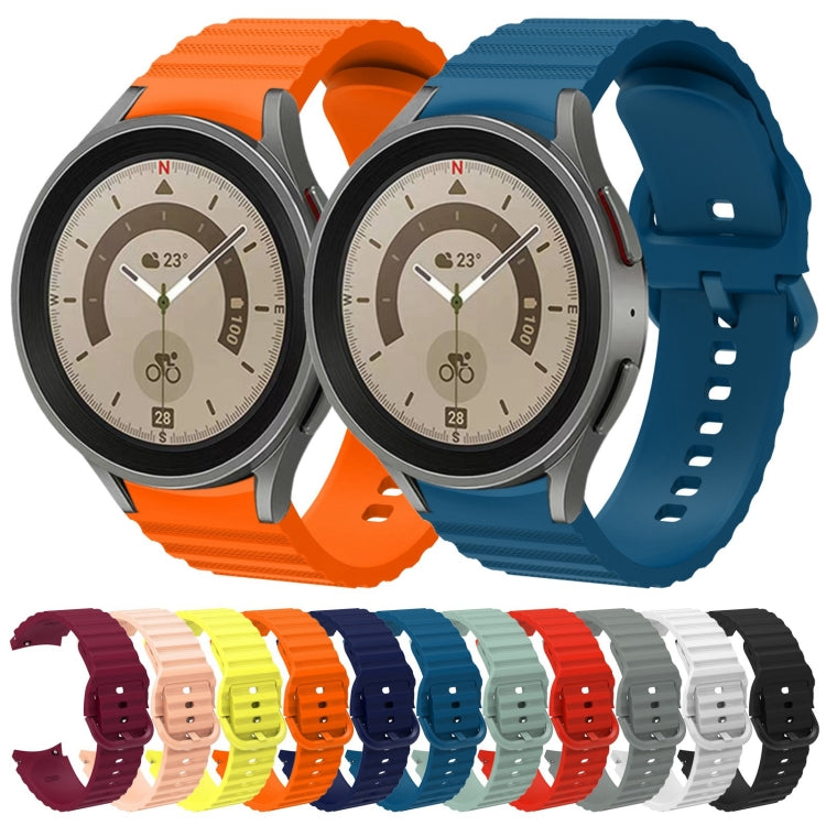 Wave Dotted Pure Color Buckle Silicone Watch Band, For Samsung Galaxy Watch 5 / 5 Pro, For Samsung Galaxy Watch 4