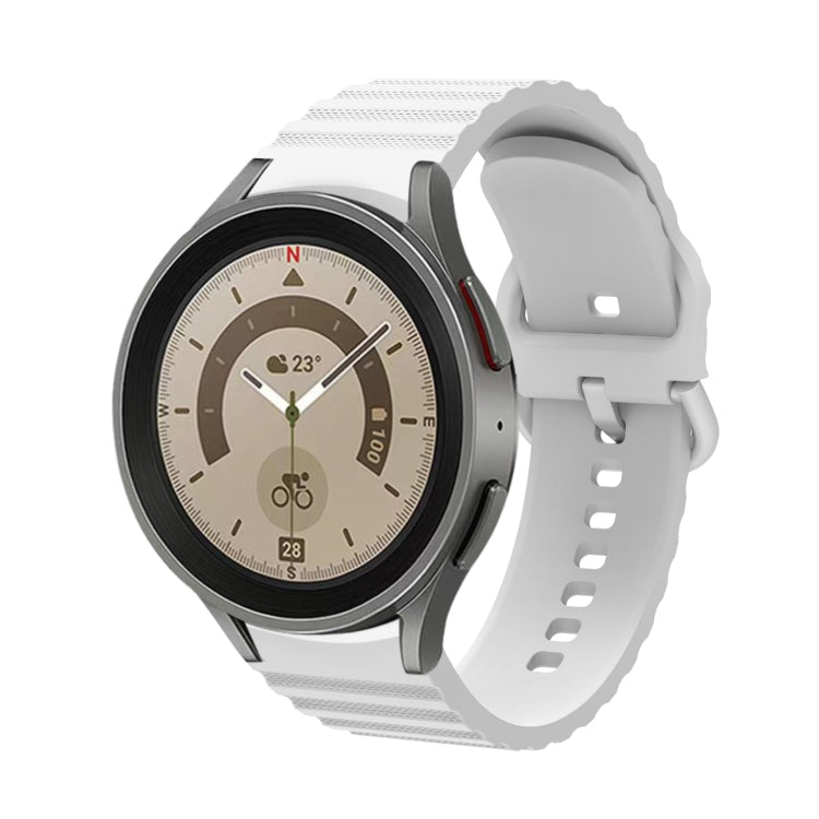 Wave Dotted Pure Color Buckle Silicone Watch Band, For Samsung Galaxy Watch 5 / 5 Pro, For Samsung Galaxy Watch 4