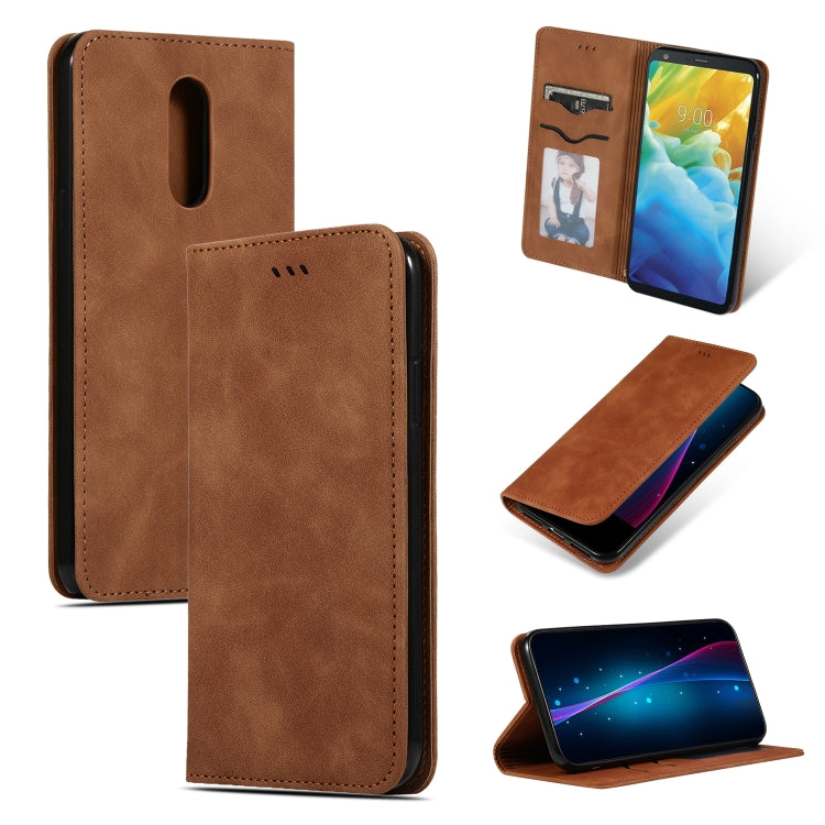 Retro Skin Feel Business Magnetic Horizontal Flip Leather Case for LG Stylo 5, For LG Stylo 5