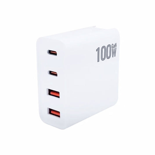 GaN 100W Dual USB + Dual USB-C/Type-C Multi Port Charger for Apple MacBook Series, US Plug, US / EU Plug, US / UK Plug, US / AU Plug, US / EU / UK Plug, US / EU / UK / AU Plug