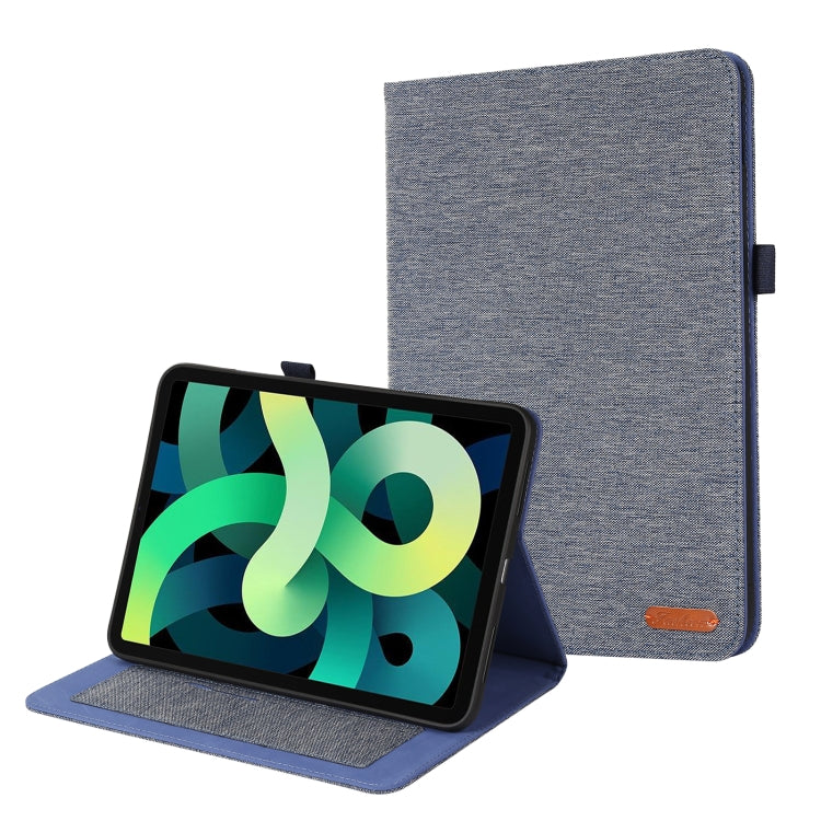 Fabric Leather Tablet Case with Name Card Clip, For iPad 10th 10.9 2022