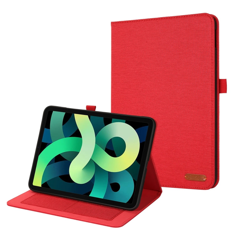 Fabric Leather Tablet Case with Name Card Clip, For iPad 10th 10.9 2022