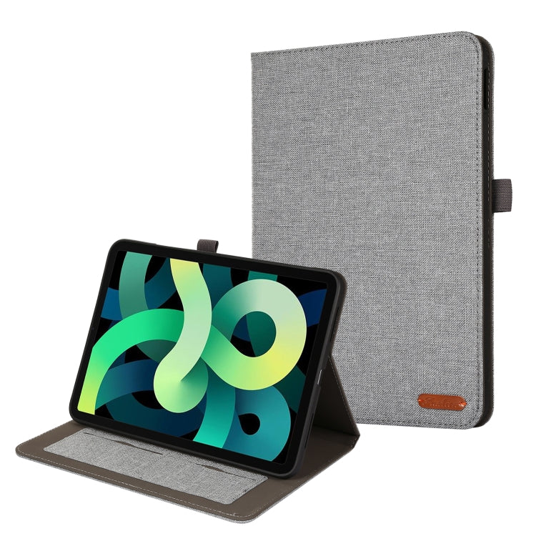 Fabric Leather Tablet Case with Name Card Clip, For iPad 10th 10.9 2022