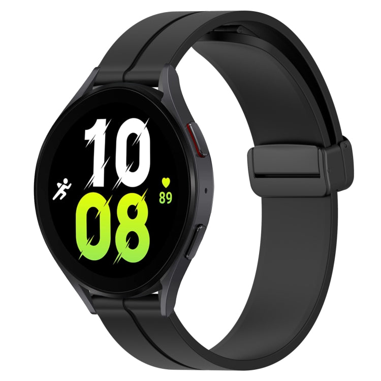 20mm Solid Color Magnetic Clasp Silicone Watch Band, For Samsung Galaxy Watch 5 44mm, For Samsung Galaxy Watch 5 40mm