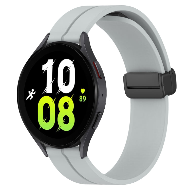 20mm Solid Color Magnetic Clasp Silicone Watch Band, For Samsung Galaxy Watch 5 44mm, For Samsung Galaxy Watch 5 40mm