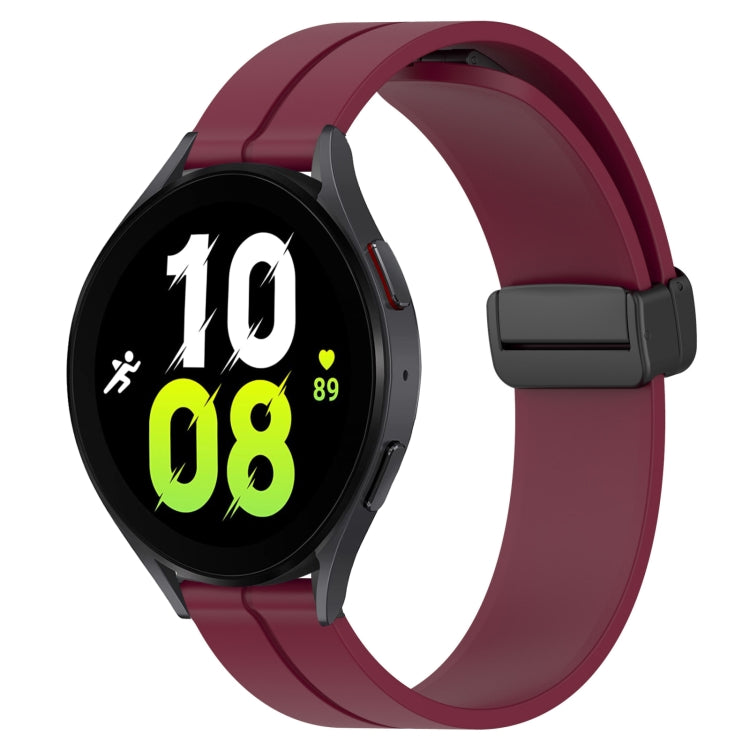 20mm Solid Color Magnetic Clasp Silicone Watch Band, For Samsung Galaxy Watch 5 44mm, For Samsung Galaxy Watch 5 40mm