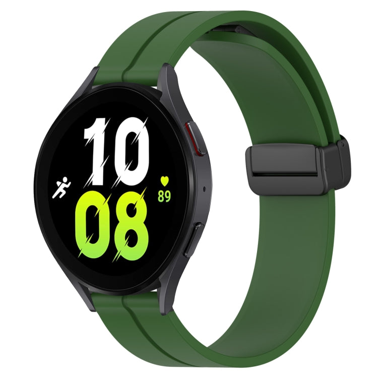 20mm Solid Color Magnetic Clasp Silicone Watch Band, For Samsung Galaxy Watch 5 44mm, For Samsung Galaxy Watch 5 40mm