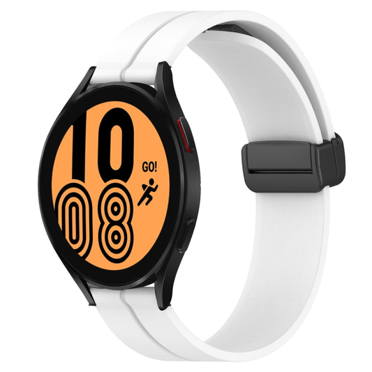 20mm Solid Color Magnetic Clasp Silicone Watch Band, For Samsung Galaxy Watch4 40mm, For Samsung  Galaxy Watch4 Classic 42mm