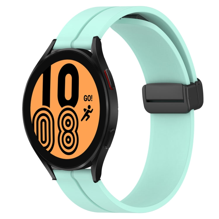 20mm Solid Color Magnetic Clasp Silicone Watch Band, For Samsung Galaxy Watch4 40mm, For Samsung  Galaxy Watch4 Classic 42mm