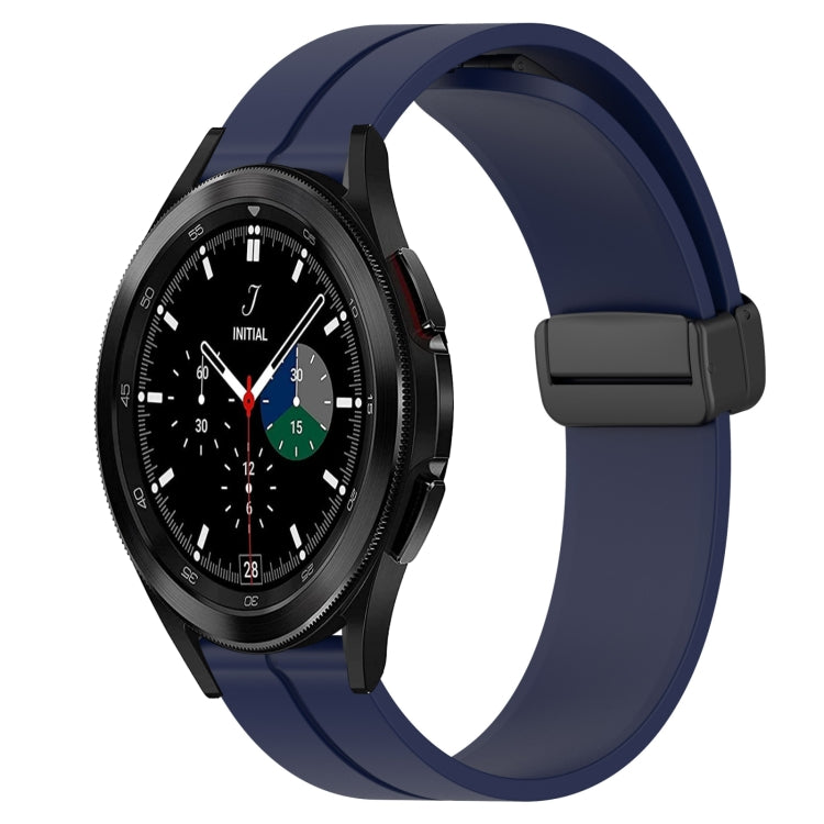 20mm Solid Color Magnetic Clasp Silicone Watch Band, For Samsung Galaxy Watch4 40mm, For Samsung  Galaxy Watch4 Classic 42mm
