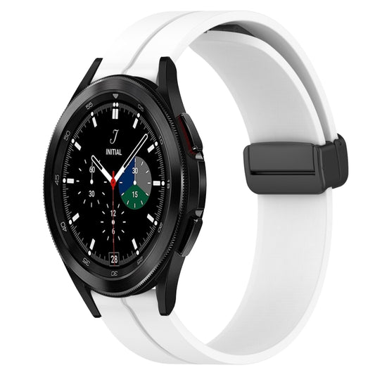20mm Solid Color Magnetic Clasp Silicone Watch Band, For Samsung  Galaxy Watch4 Classic 46mm, For Samsung Galaxy Watch Active2 40mm