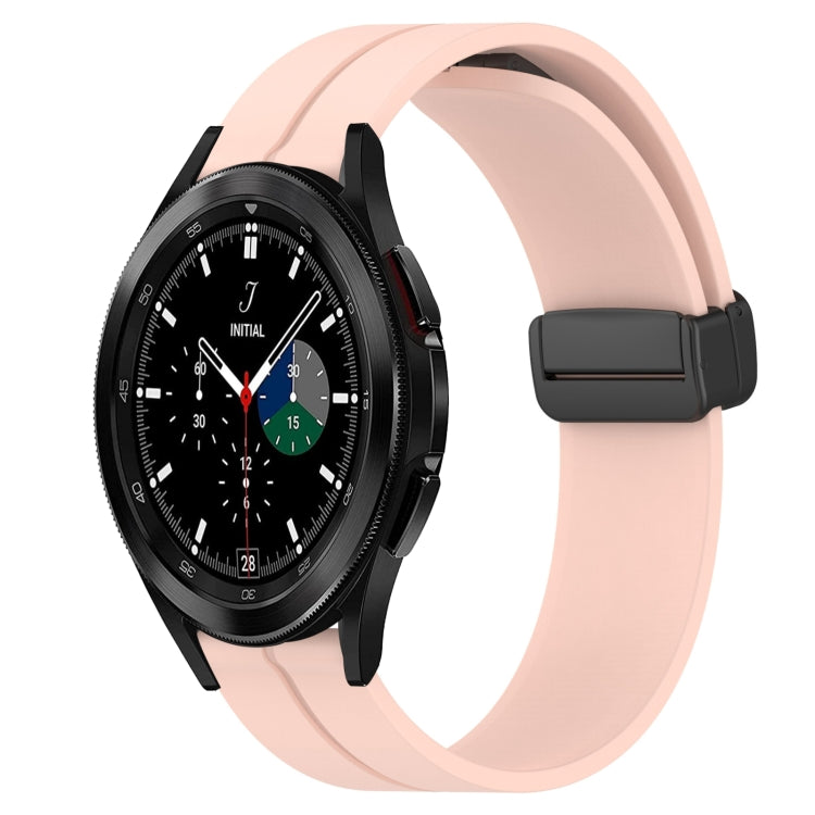 20mm Solid Color Magnetic Clasp Silicone Watch Band, For Samsung  Galaxy Watch4 Classic 46mm, For Samsung Galaxy Watch Active2 40mm