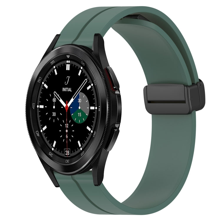 20mm Solid Color Magnetic Clasp Silicone Watch Band, For Samsung  Galaxy Watch4 Classic 46mm, For Samsung Galaxy Watch Active2 40mm