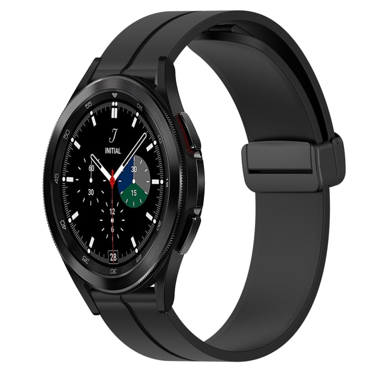 20mm Solid Color Magnetic Clasp Silicone Watch Band, For Samsung  Galaxy Watch4 Classic 46mm, For Samsung Galaxy Watch Active2 40mm