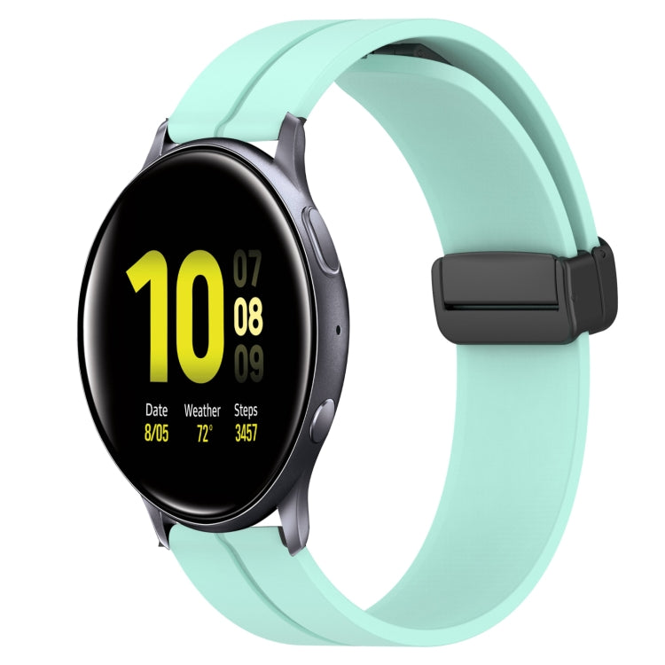 20mm Solid Color Magnetic Clasp Silicone Watch Band, For Samsung  Galaxy Watch4 Classic 46mm, For Samsung Galaxy Watch Active2 40mm