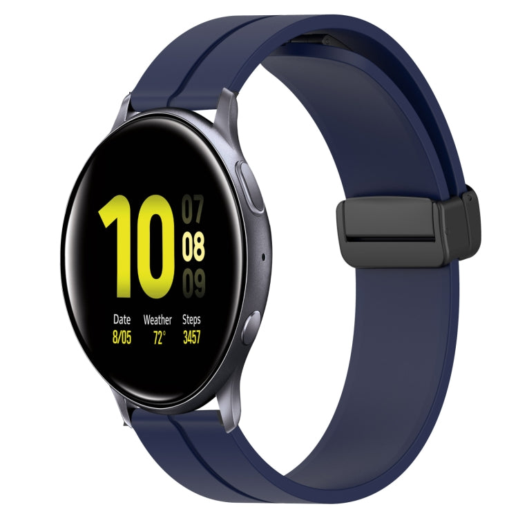 20mm Solid Color Magnetic Clasp Silicone Watch Band, For Samsung  Galaxy Watch4 Classic 46mm, For Samsung Galaxy Watch Active2 40mm