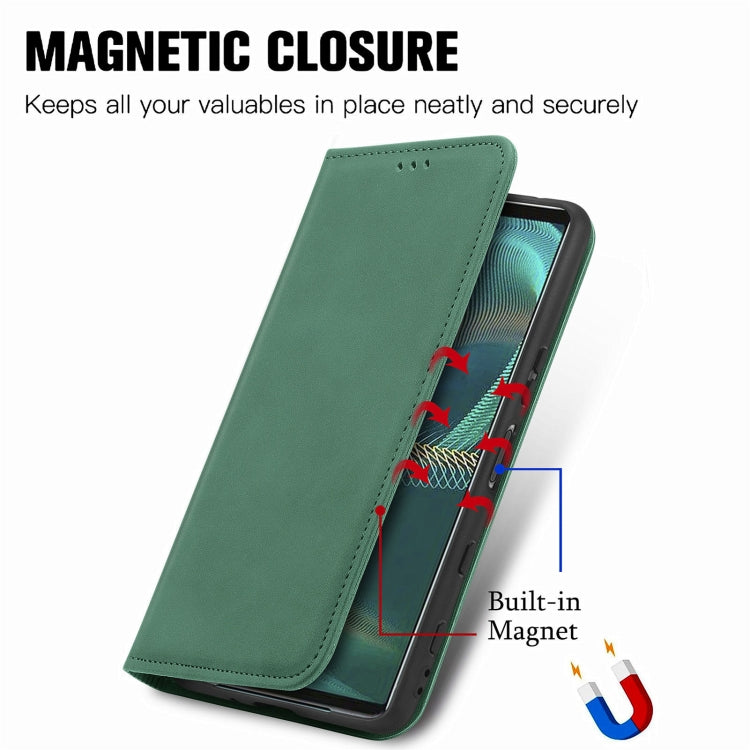 For Sony Xperia 5 IV Retro Skin Feel Magnetic Leather Phone Case, For Sony Xperia 5 IV