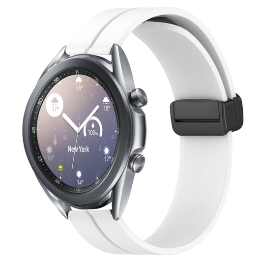 22mm Solid Color Magnetic Clasp Silicone Watch Band, For Samsung Galaxy Watch3 45mm, For Samsung Galaxy Watch 46mm