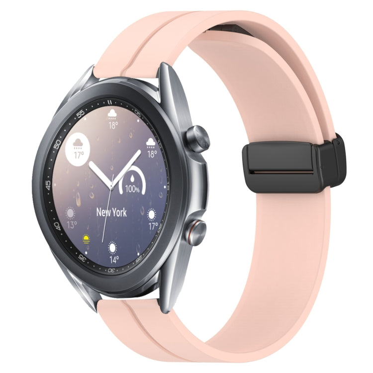 22mm Solid Color Magnetic Clasp Silicone Watch Band, For Samsung Galaxy Watch3 45mm, For Samsung Galaxy Watch 46mm
