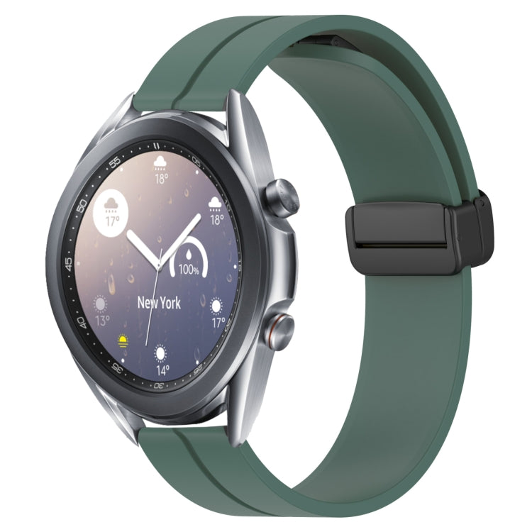 22mm Solid Color Magnetic Clasp Silicone Watch Band, For Samsung Galaxy Watch3 45mm, For Samsung Galaxy Watch 46mm