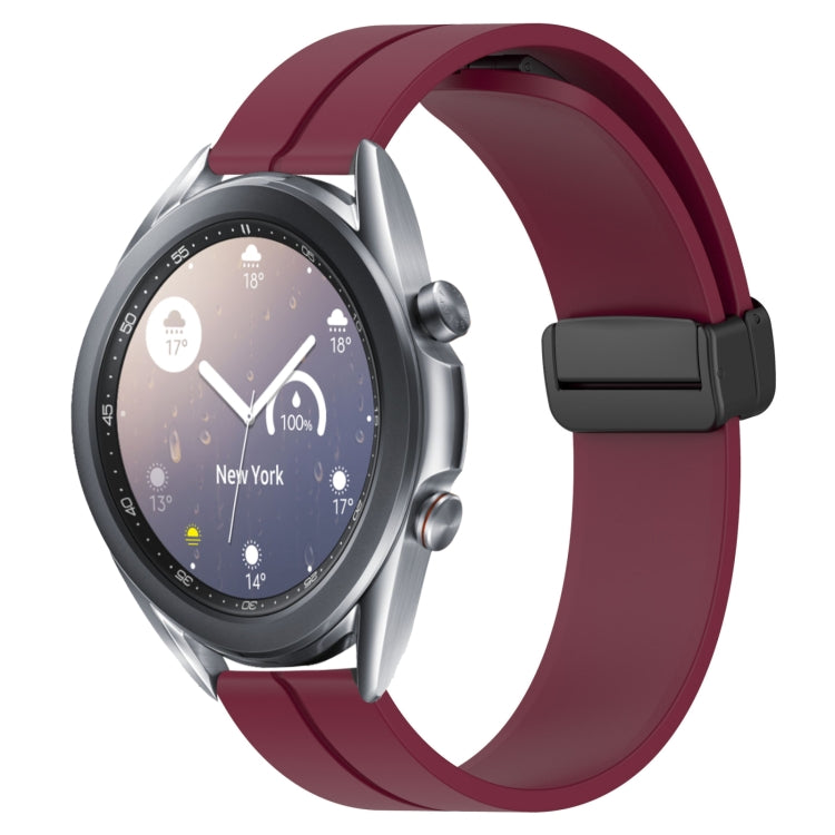 22mm Solid Color Magnetic Clasp Silicone Watch Band, For Samsung Galaxy Watch3 45mm, For Samsung Galaxy Watch 46mm