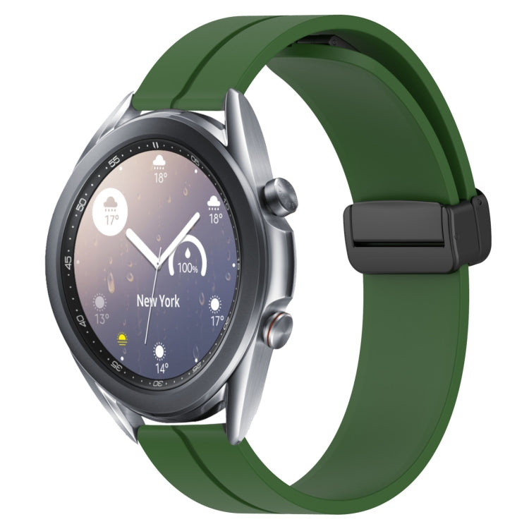 22mm Solid Color Magnetic Clasp Silicone Watch Band, For Samsung Galaxy Watch3 45mm, For Samsung Galaxy Watch 46mm