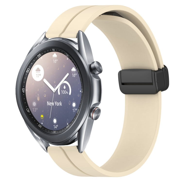 22mm Solid Color Magnetic Clasp Silicone Watch Band, For Samsung Galaxy Watch3 45mm, For Samsung Galaxy Watch 46mm