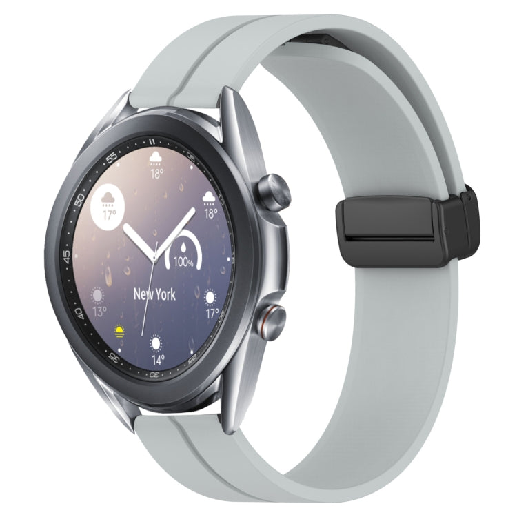 22mm Solid Color Magnetic Clasp Silicone Watch Band, For Samsung Galaxy Watch3 45mm, For Samsung Galaxy Watch 46mm