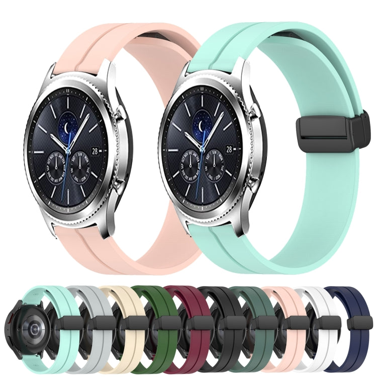 22mm Solid Color Magnetic Clasp Silicone Watch Band, For Samsung Gear S3 Classic, For Samsung Gear S3 Frontier