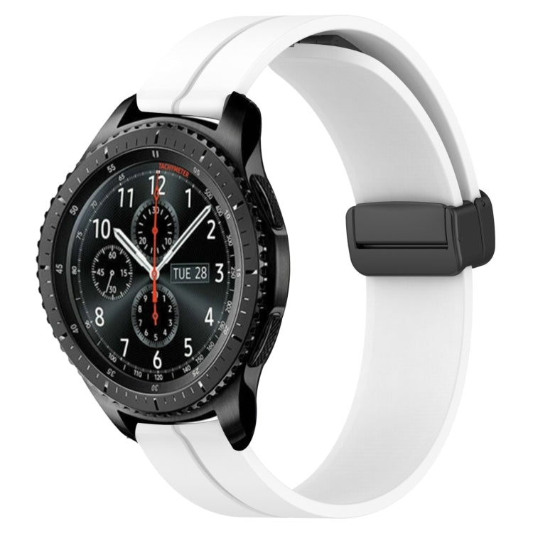 22mm Solid Color Magnetic Clasp Silicone Watch Band, For Samsung Gear S3 Classic, For Samsung Gear S3 Frontier