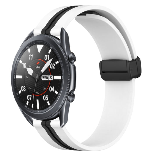 22mm Folding Magnetic Clasp Silicone Watch Band, For Samsung Galaxy Watch3 45mm, For Samsung Galaxy Watch 46mm