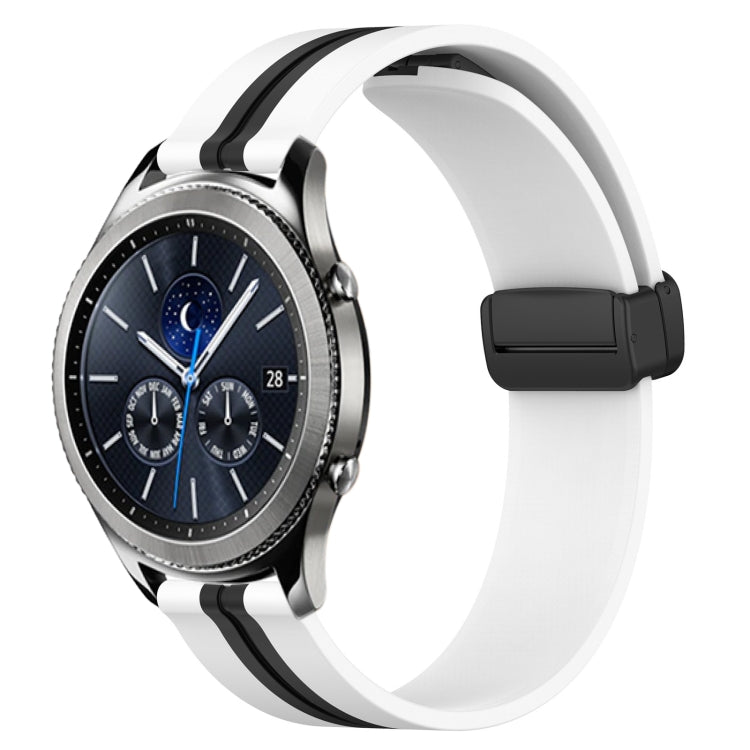 22mm Folding Magnetic Clasp Silicone Watch Band, For Samsung Gear S3 Classic, For Samsung Gear S3 Frontier
