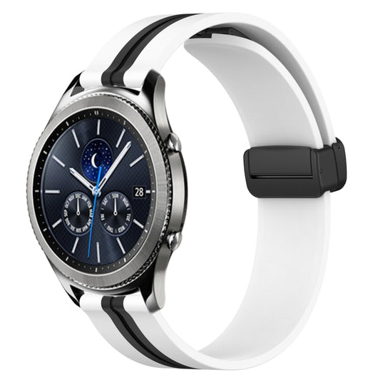 22mm Folding Magnetic Clasp Silicone Watch Band, For Samsung Gear S3 Classic, For Samsung Gear S3 Frontier