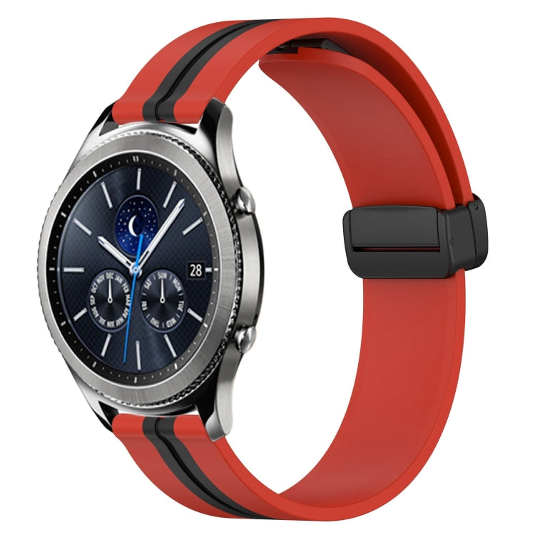 22mm Folding Magnetic Clasp Silicone Watch Band, For Samsung Gear S3 Classic, For Samsung Gear S3 Frontier