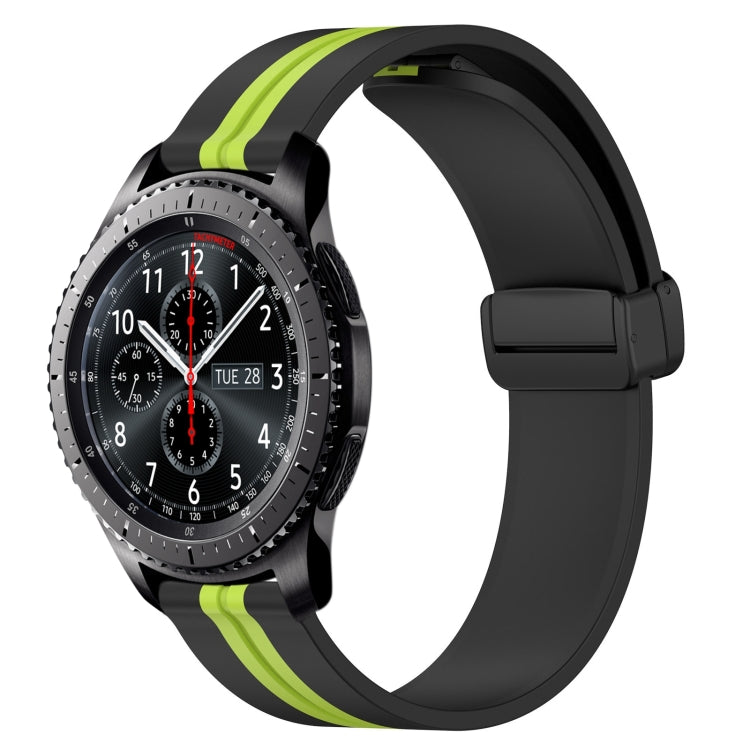 22mm Folding Magnetic Clasp Silicone Watch Band, For Samsung Gear S3 Classic, For Samsung Gear S3 Frontier