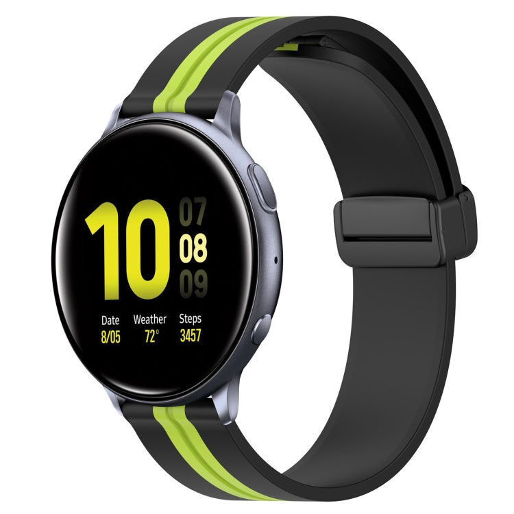 20mm Folding Magnetic Clasp Silicone Watch Band, For Samsung Galaxy Watch Active 2 40mm, For Samsung Galaxy Watch Active 2 44mm