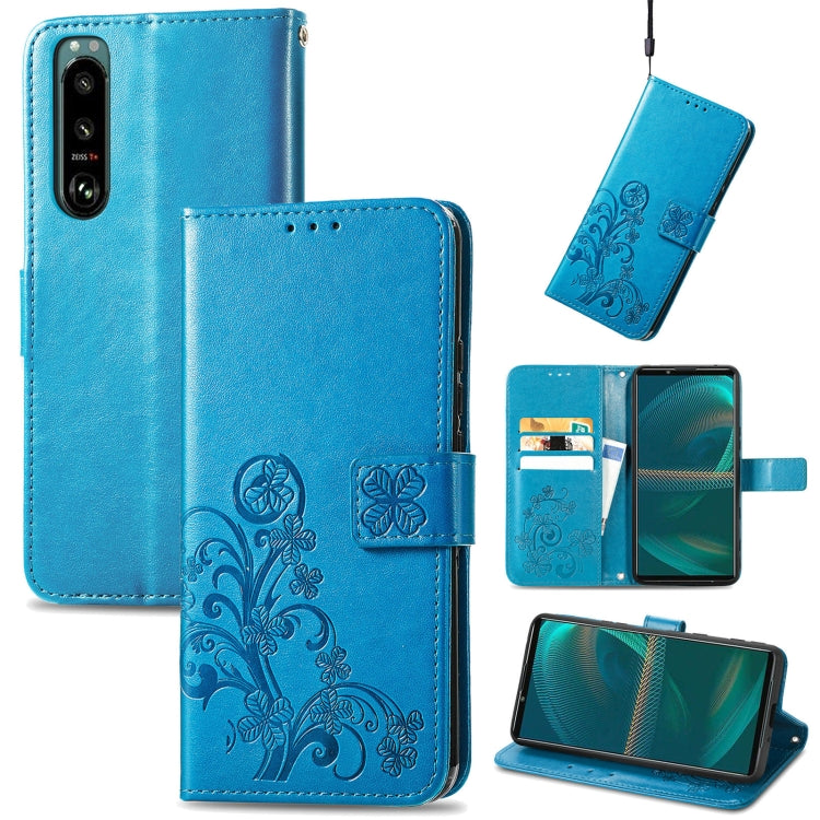 Four-leaf Clasp Embossed Buckle Leather Phone Case, For Samsung Galaxy S23 5G, For Samsung Galaxy S23+ 5G, For Samsung Galaxy S23 Ultra 5G, For Sony Xperia 5 IV, For Xiaomi Redmi A1, For Xiaomi Redmi Note 11T