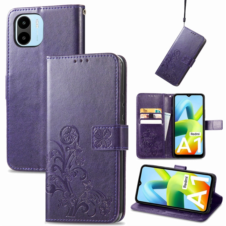 Four-leaf Clasp Embossed Buckle Leather Phone Case, For Samsung Galaxy S23 5G, For Samsung Galaxy S23+ 5G, For Samsung Galaxy S23 Ultra 5G, For Sony Xperia 5 IV, For Xiaomi Redmi A1, For Xiaomi Redmi Note 11T