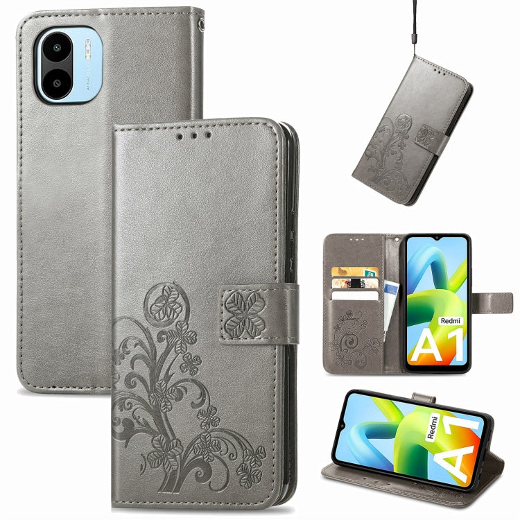 Four-leaf Clasp Embossed Buckle Leather Phone Case, For Samsung Galaxy S23 5G, For Samsung Galaxy S23+ 5G, For Samsung Galaxy S23 Ultra 5G, For Sony Xperia 5 IV, For Xiaomi Redmi A1, For Xiaomi Redmi Note 11T