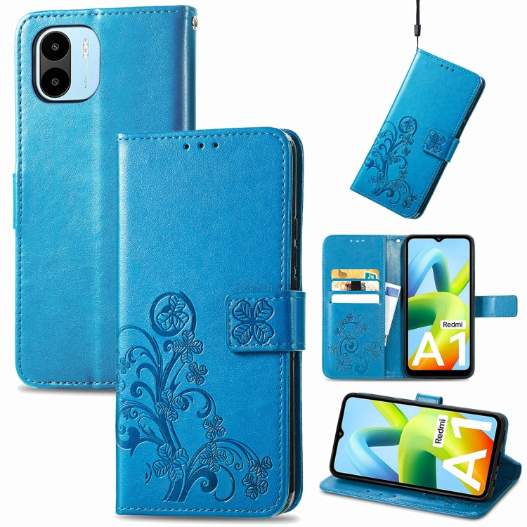 Four-leaf Clasp Embossed Buckle Leather Phone Case, For Samsung Galaxy S23 5G, For Samsung Galaxy S23+ 5G, For Samsung Galaxy S23 Ultra 5G, For Sony Xperia 5 IV, For Xiaomi Redmi A1, For Xiaomi Redmi Note 11T