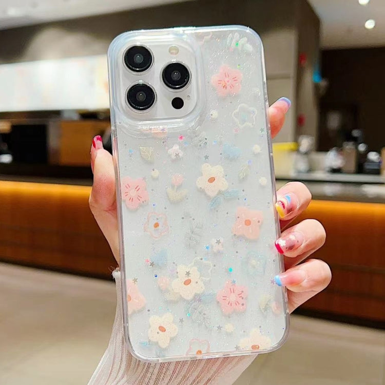 Fresh Small Floral Epoxy TPU Phone Case, For iPhone 14 Pro, For iPhone 14 Pro Max, For iPhone 7 / 8 / SE 2022, For iPhone 13 Pro Max, For iPhone 13 Pro