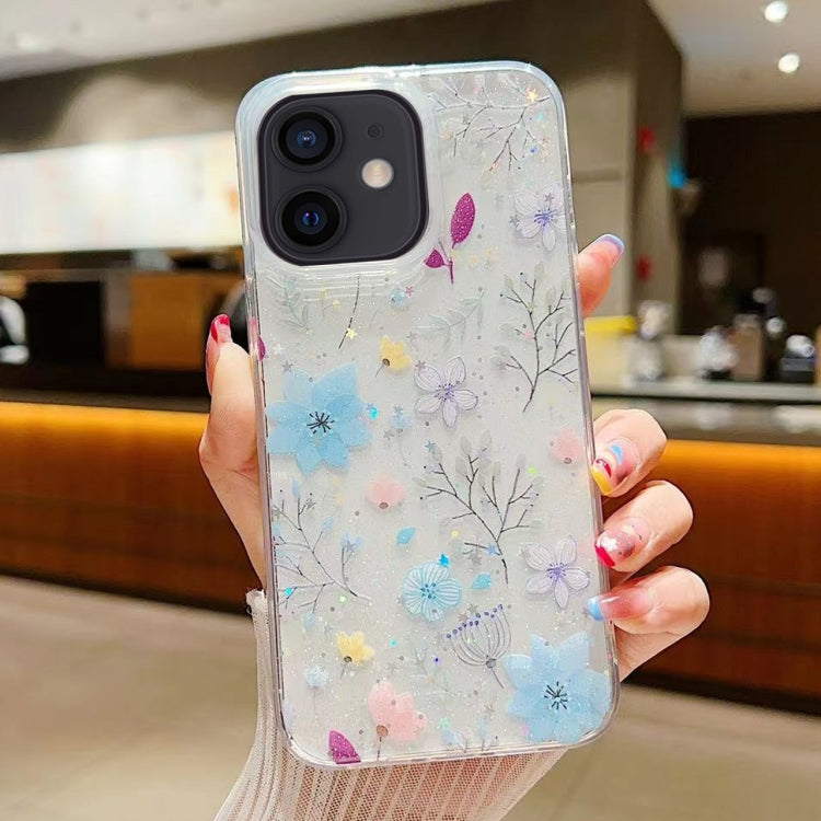 Fresh Small Floral Epoxy TPU Phone Case, For iPhone 13, For iPhone 13 mini, For iPhone 12, For iPhone 12 Pro Max, For iPhone 12 Pro