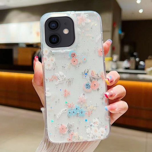Fresh Small Floral Epoxy TPU Phone Case, For iPhone 12 mini, For iPhone 11 Pro Max, For iPhone 11, For iPhone 11 Pro